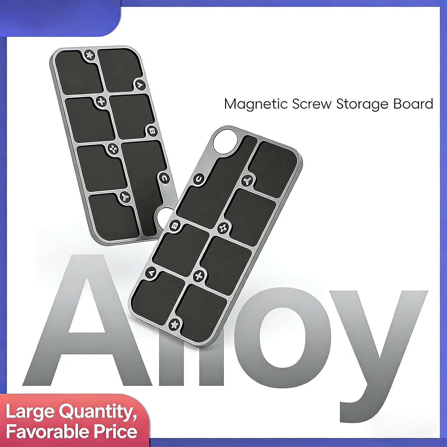  Plateau Magnétique De Stockage De Vis En Aluminium, Pour Téléphone Portable, Ordinateur, Tablette, Réparation Embouts De Tournevis, Stockage D ' Outils De Magnétisation