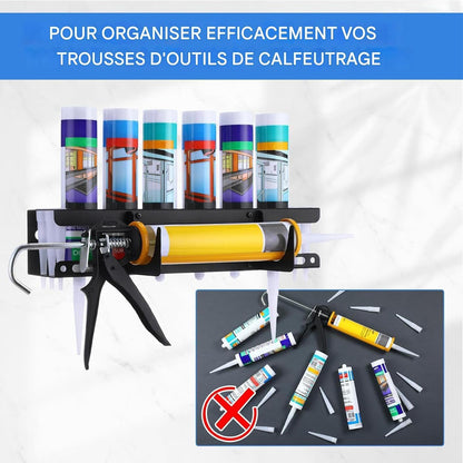  Organisateur De Mastic | Support Mural Robuste Pour Tubes De Calfeutrant - Rangement Pour Outils De Professionnels En Rénovation Et Maintenance