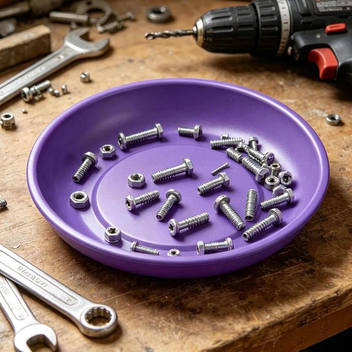  Plateau Magnétique à Vis – Support De Rangement En Acier Inoxydable – Plateau Organisateur D'outils Pour Atelier, Garage, Réparation De Voiture