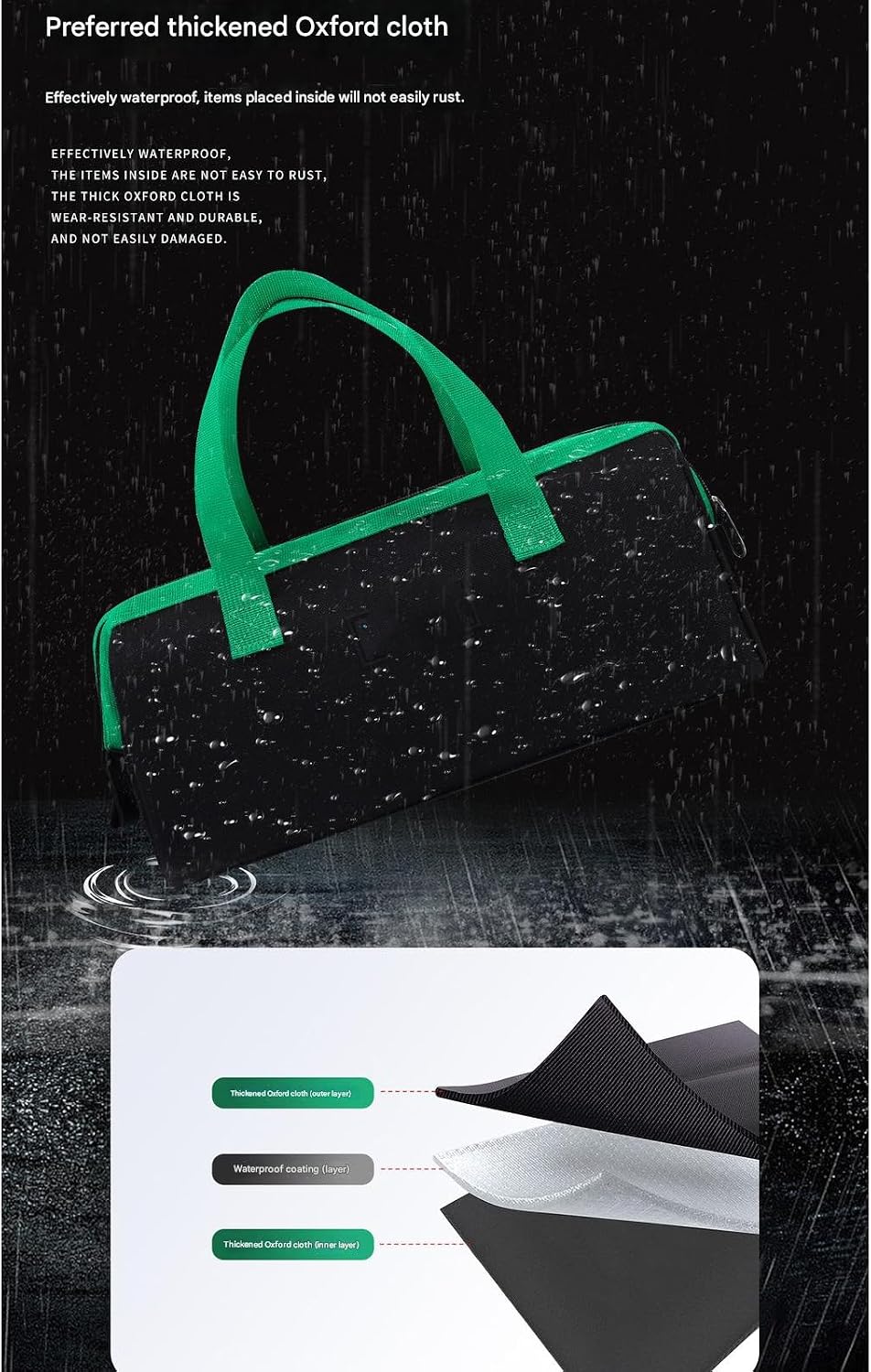  Porte-outils Robustes En Tissu - Design Large Pour Un Accès Facile - Construction Portable - Dimensions : 30,5 X 14,5 Cm - Grand Sac De Rangement Renforcé