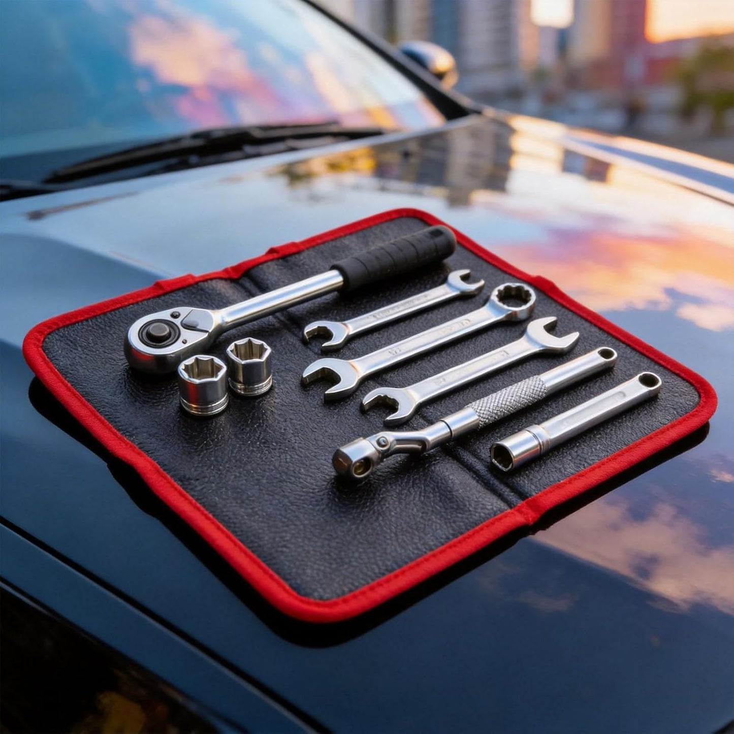  Tapis Magnétique Porte-outils Pour Voiture, Tapis Magnétique Pour Vis, Tapis De Réparation Magnétique Antidérapant, Pliable, Taille 28 X 23,5 Cm, Pour Atelier, Bricolage