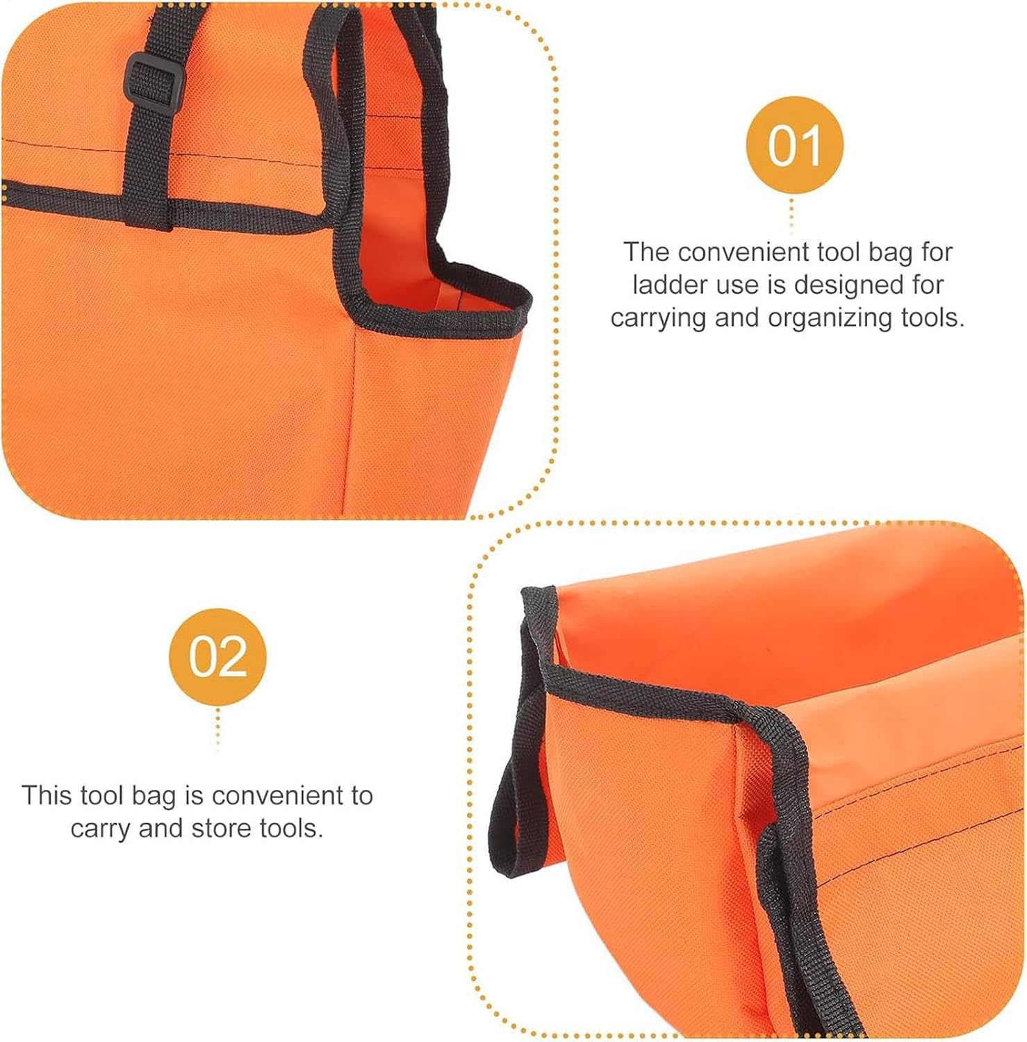  Organisateur D'outils D'échelle, Porte-outils D'échelle, Sac à Outils Portable, Accessoires D'échelle, Sac à Outils Robuste, Accessoire D'échelle Professionnel, Sac à Outils Robuste Pour échelles