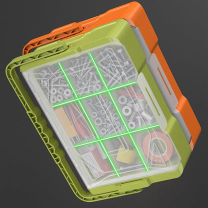  Boîte De Rangement Empilable Pour Outils Avec Cloison Amovible Pour Une Capacité De Charge De 20 Kg Et Fenêtre Transparente Empilable Avec Couvercle