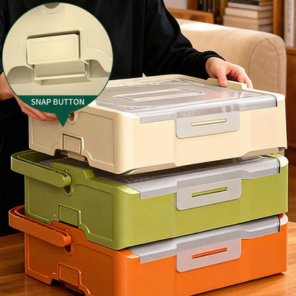 Boîte De Rangement Empilable Pour Outils Avec Cloison Amovible Pour Une Capacité De Charge De 20 Kg Et Fenêtre Transparente Empilable Avec Couvercle