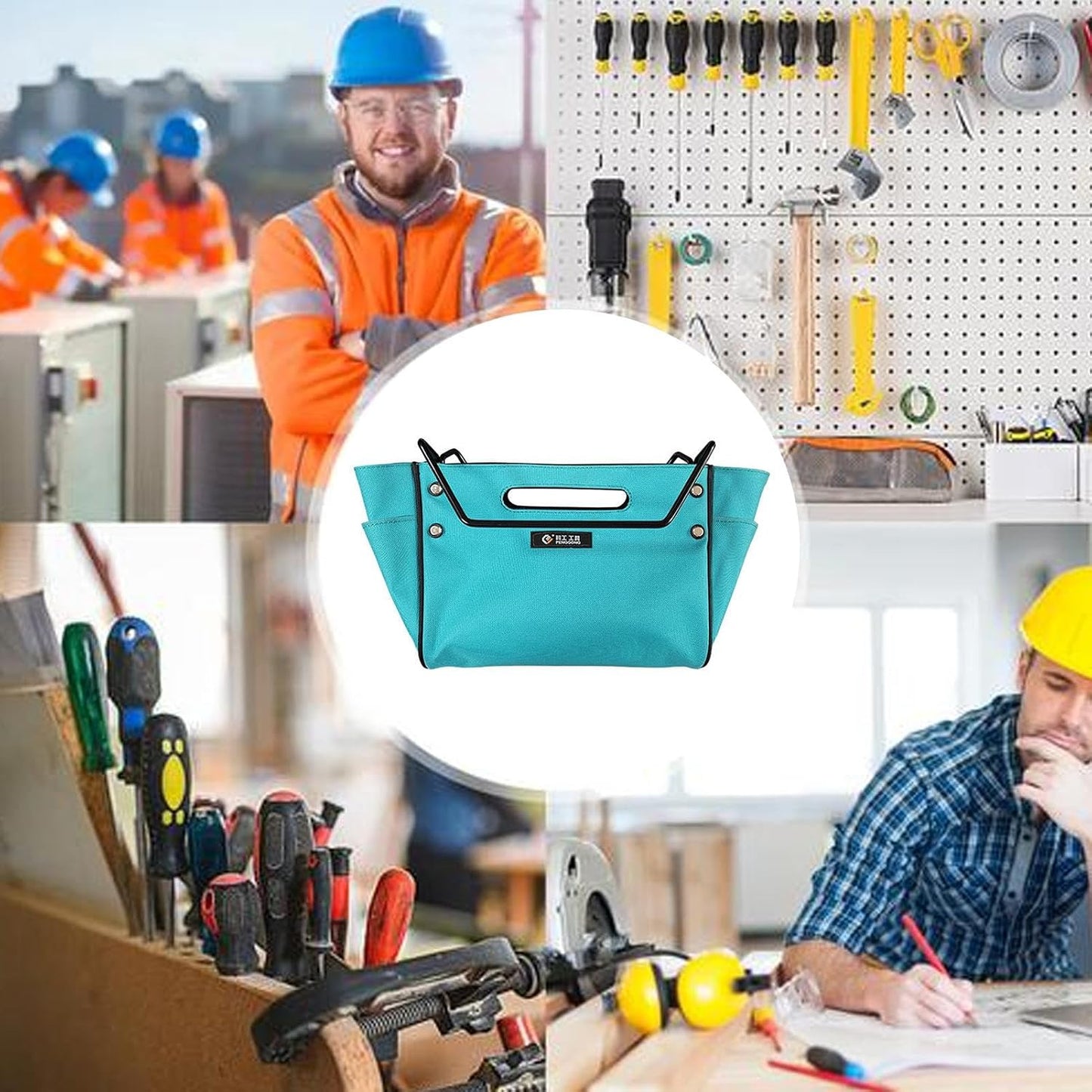  Porte-Outils Pour Échelle | Pochette De Rangement Pour Quincaillerie - Caddy Pour Escabeau Télescopique - Pour Peintres Propriétaires Électriciens Techniciens Couvreurs Jardiniers Atelier Garage Entre