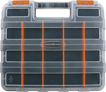 GENERIC Organiseur De Petites Pièces, Récipient Avec Séparateurs Amovibles – Boîte De Rangement Pour Vis, Boulons, écrous, Perles, Bijoux, Composants électroniques, Artisanat, Garage, Bureau, Maison