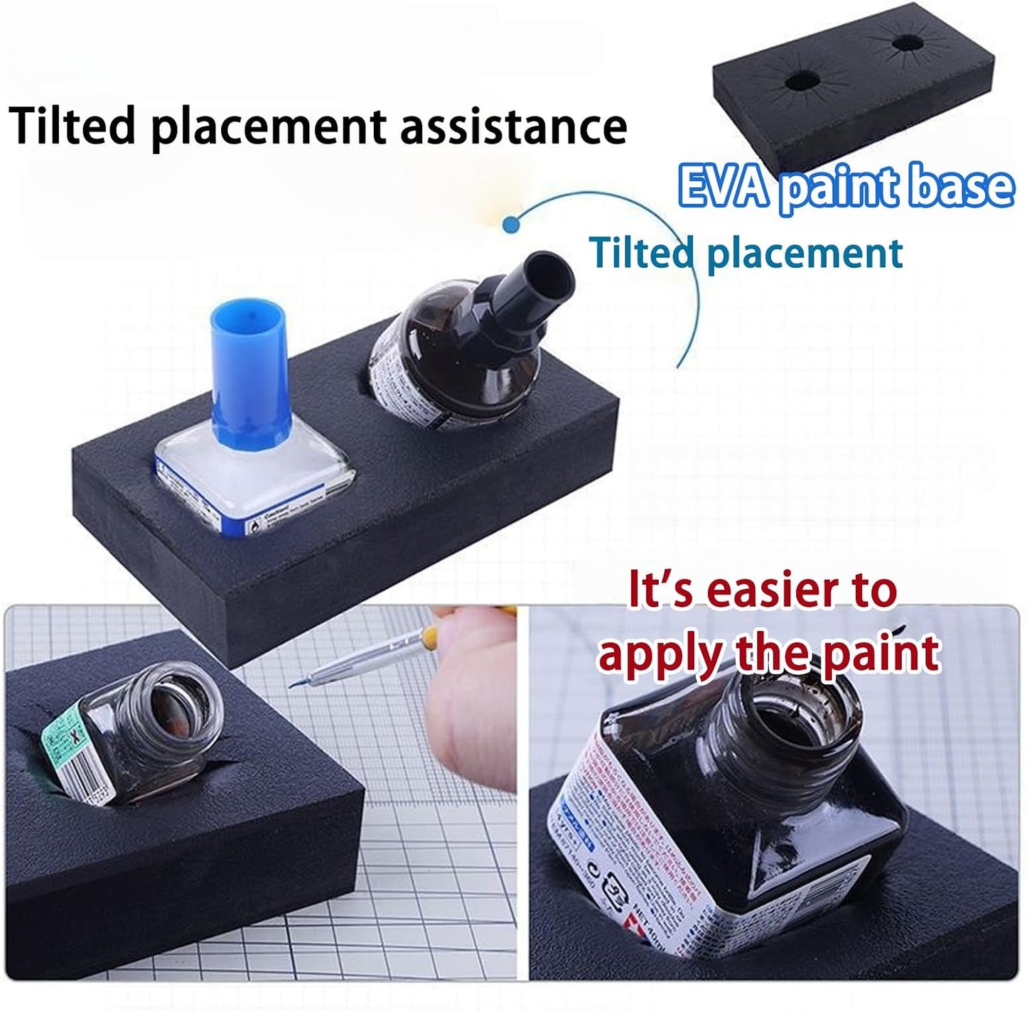  Support Multi-fentes En EVA Pour Bouteilles De Liquides Et Outils - Base Anti-déversement Sécurisée Pour Fournitures De Loisirs - Plateau De Rangement En EVA Pour Outils De Modélisme