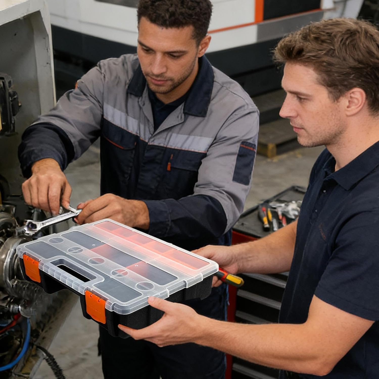  Range-Boîte à Outils | 21 Compartiments Grande Capacite Emboitables - Coffret De Rangement Pour Vis - Pour Petite Quincaillerie Visserie Matériel Pêche Atelier Garage