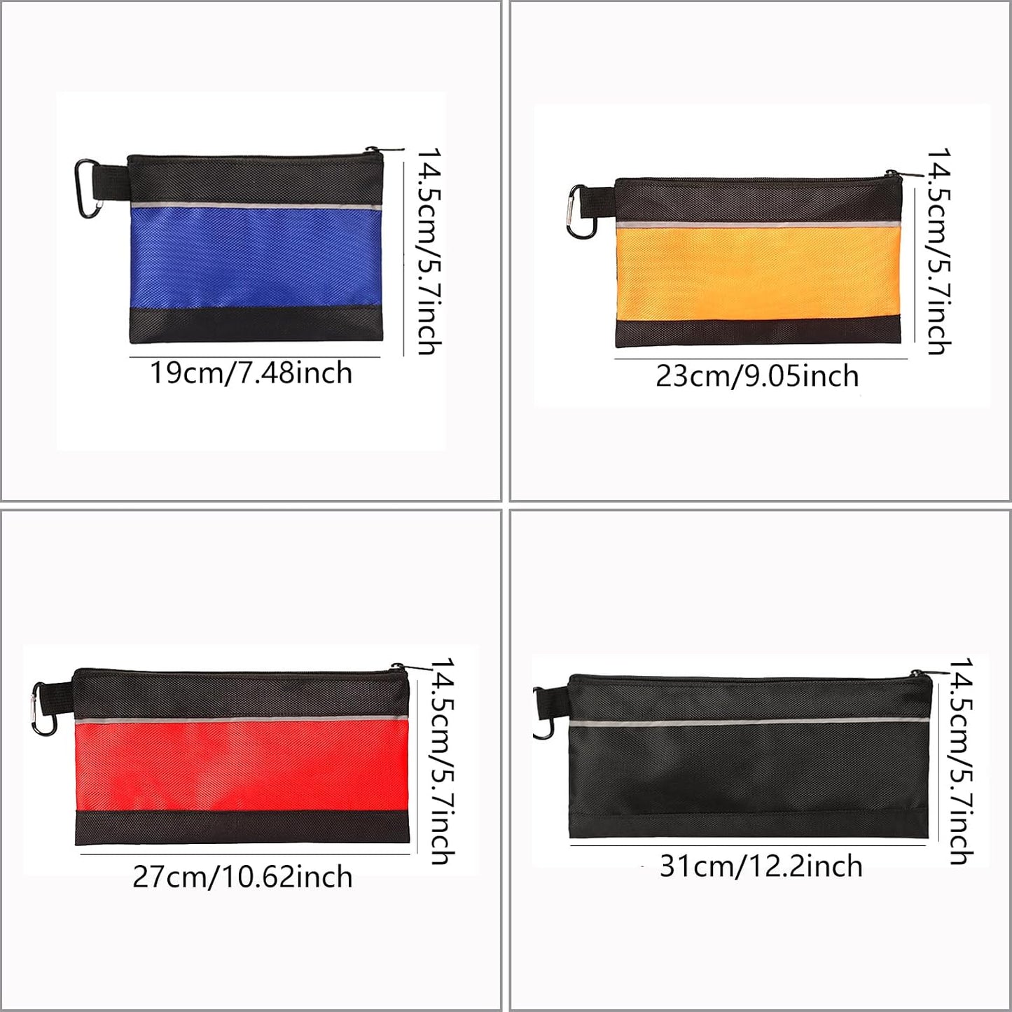  Petits Organisateurs D'outils D'électricien - Pochette De Rangement Multifonctionnelle à Large Ouverture