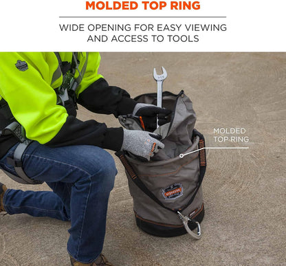  Ergodyne Arsenal 5976 XL Sac à Outils En Nylon Avec Mousqueton Pivotant, Fermeture éclair Sur Le Dessus