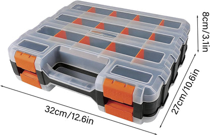 GENERIC Organiseur De Petites Pièces, Récipient Avec Séparateurs Amovibles – Boîte De Rangement Pour Vis, Boulons, écrous, Perles, Bijoux, Composants électroniques, Artisanat, Garage, Bureau, Maison