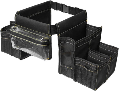  Ceinture à Outils De Jardinage, Sac Banane Réglable, 25 X 20 X 5 Cm, Plusieurs Poches Avec Espace De Rangement Et Design Léger, Ceinture à Outils Imperméable Pour Nettoyage, Ménage, Plomberie