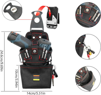  Sac à Outils De Ceinture | Sac Porte-Outils Ceinture Aimanté | Organisateur Résistant Aux Rayures Pour Électricien Sur Chantier BTP Et Atelier