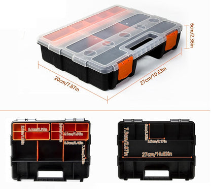 Range-Boîte à Outils | 21 Compartiments Grande Capacite Emboitables - Coffret De Rangement Pour Vis - Pour Petite Quincaillerie Visserie Matériel Pêche Atelier Garage