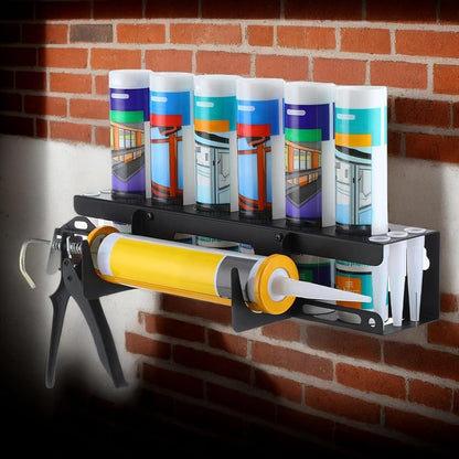  Organisateur De Mastic | Support Mural Robuste Pour Tubes De Calfeutrant - Rangement Pour Outils De Professionnels En Rénovation Et Maintenance