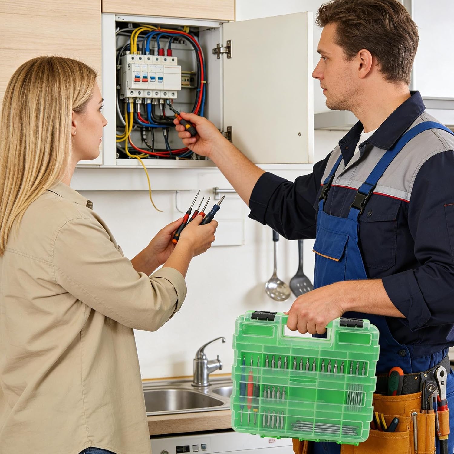GENERIC Boîte à Outils – Organiseur Portable Transparent – Conteneur De Quincaillerie Avec Couvercle Transparent – Pour Garage, Maison, Atelier, Matériel De Quincaillerie à Ongles, écrous, Forets, Douilles
