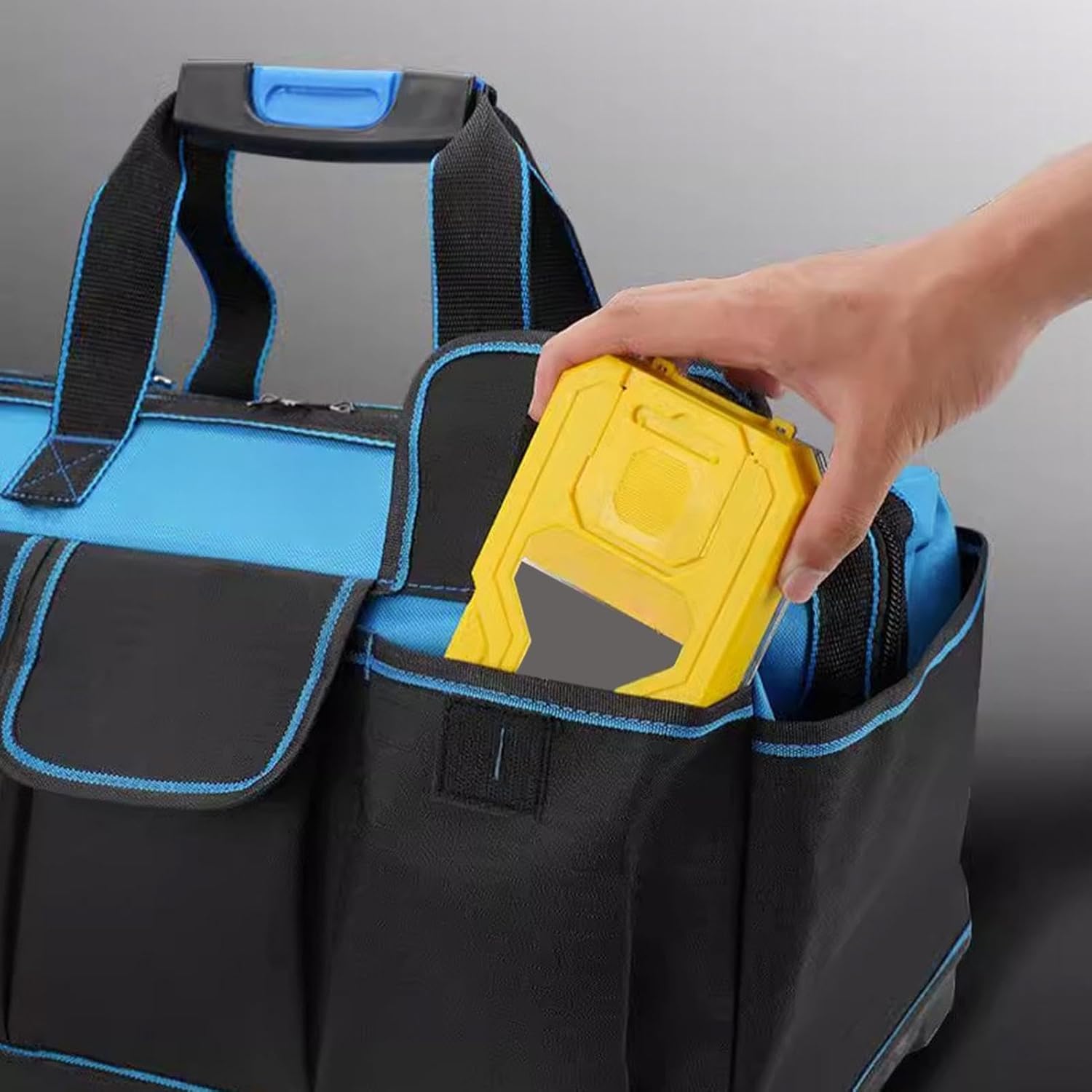 GENERIC Oxford Sac à Outils Robuste Et étanche Multi-poches Grande Capacité Pour Travaux De Construction, Maison, Garage, Atelier, Papa, électricien, Mécanicien, Charpentier