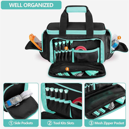  Sac À Outils,Housse De Rangement Portable En Toile Oxford - Sac De Rangement Pour Outils | Pour Travaux De Jardinage électricien Menuisier Chambre Universitaire Voyage Chantier Camping