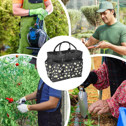  Sac De Jardinage Oxford De Grande Capacité Pour Femmes, Sac De Rangement Portable Pour Outils De Jardin | Pour Gants, Pelle, Désherbeur, Bouteille, Extérieur, Pelouse, Terrasse, Ferme