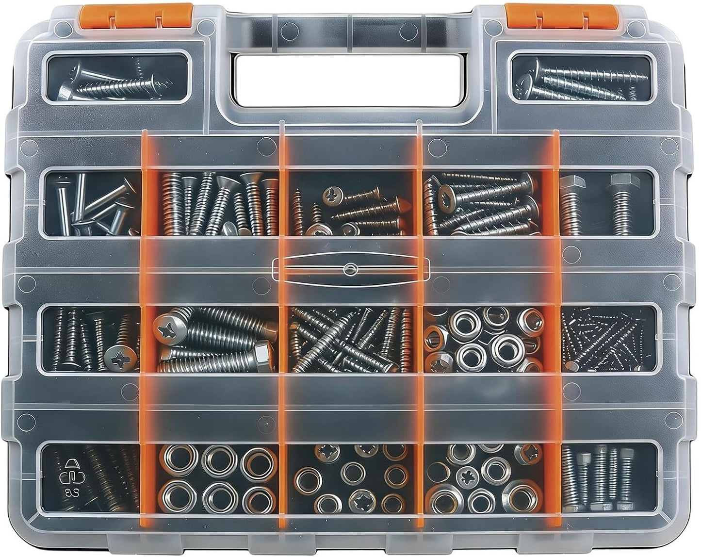 GENERIC Organiseur De Petites Pièces, Récipient Avec Séparateurs Amovibles – Boîte De Rangement Pour Vis, Boulons, écrous, Perles, Bijoux, Composants électroniques, Artisanat, Garage, Bureau, Maison