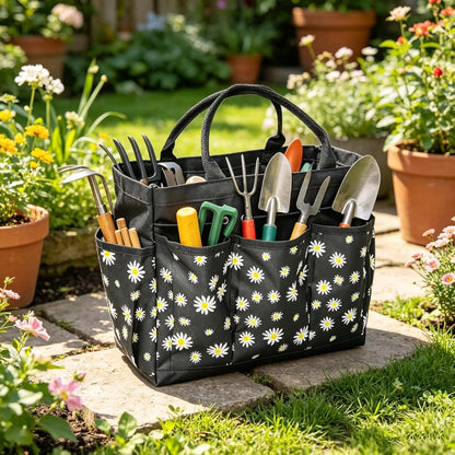  Sac De Jardinage Oxford De Grande Capacité Pour Femmes, Sac De Rangement Portable Pour Outils De Jardin | Pour Gants, Pelle, Désherbeur, Bouteille, Extérieur, Pelouse, Terrasse, Ferme