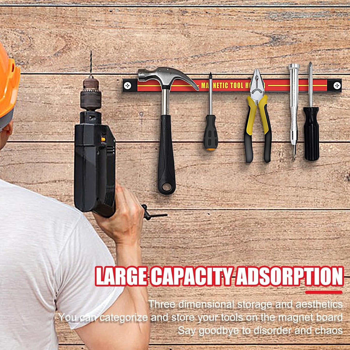  Bande Magnétique Pour Outils | Étagère De Rangement à Outils De Grande Capacité, Organisateur D'outils Peu Encombrant Pour Atelier, Atelier De Réparation Automobile, Maison