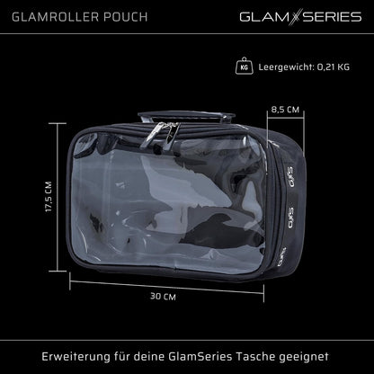  GlamRoller Pouch Sacs Inlay 300 X 175 X 85 Mm, Sac à Maquillage Recouvert De PVC Avec Couvercle Transparent