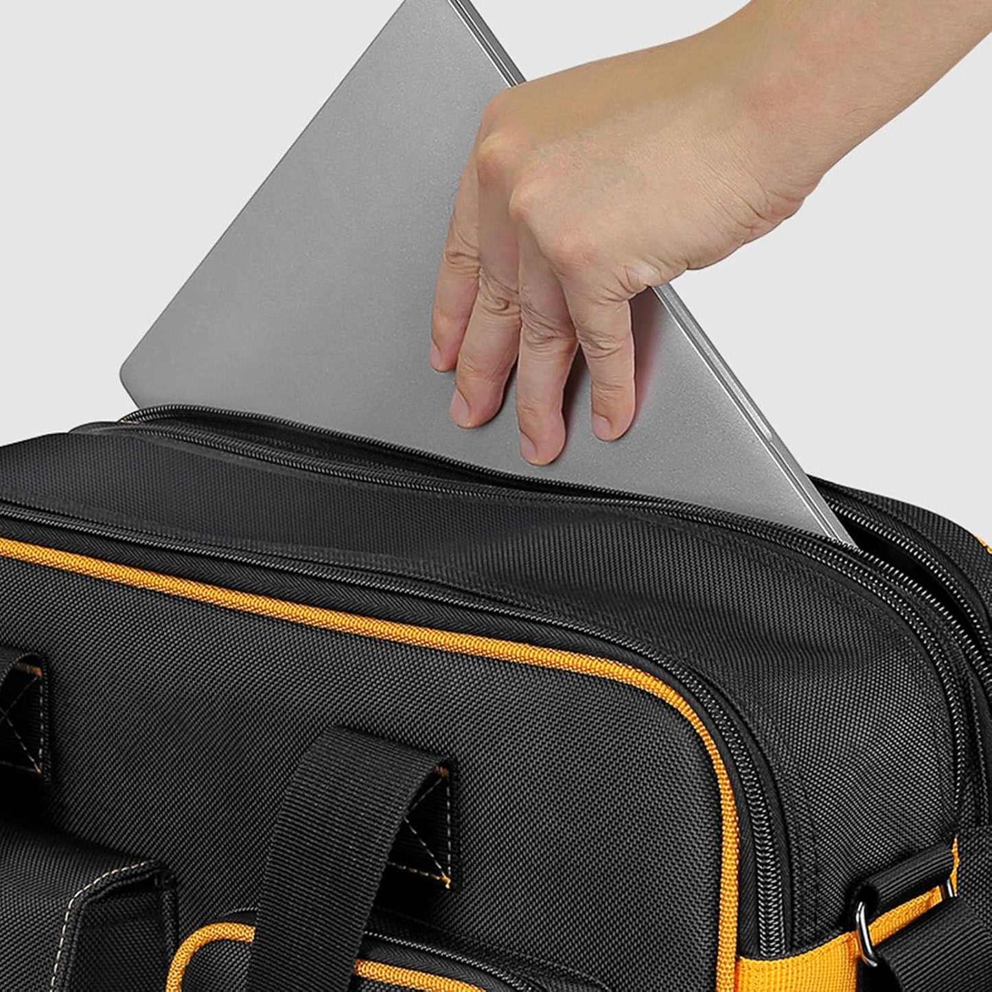  Sac à Outils Robuste Pour électricien Avec Tissu Oxford Résistant à L'eau Et Fond Renforcé Pour Plus De Stabilité