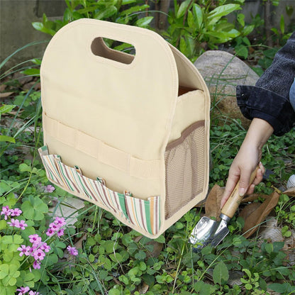  Sac à Outils De Jardin, Fourre-tout De Jardin En Tissu Oxford 600D, Support De Rangement Multi-poches 14 X 6,7 X 15,7 Pouces, Sac De Transport Pliable Pour Le Jardinage Intérieur Et (#1)