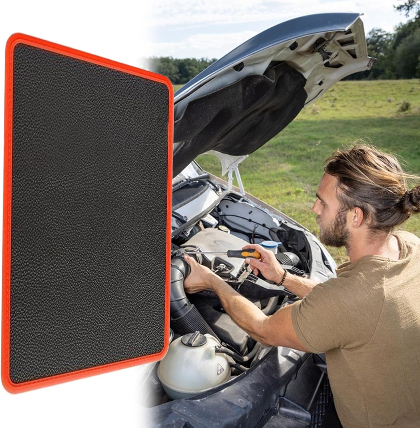  Tapis à Outils Magnétique | 62,2 X 24,6 Cm En PVC – Plateau Anti-rayures – Organisation De Garage Pour établi De Magasin, Mécanicien Mécanique Automobile, Mécanicien