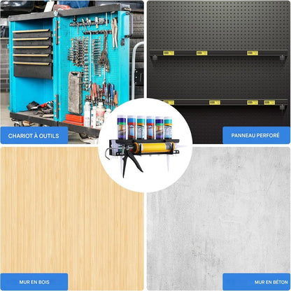  Organisateur De Mastic, Organisateur Mural Pour Tubes De Mastic D'Atelier, Rangement Pour Outils De Professionnels En Rénovation Et Maintenance