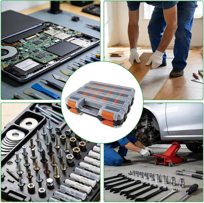 GENERIC Organiseur De Petites Pièces, Récipient Avec Séparateurs Amovibles – Boîte De Rangement Pour Vis, Boulons, écrous, Perles, Bijoux, Composants électroniques, Artisanat, Garage, Bureau, Maison