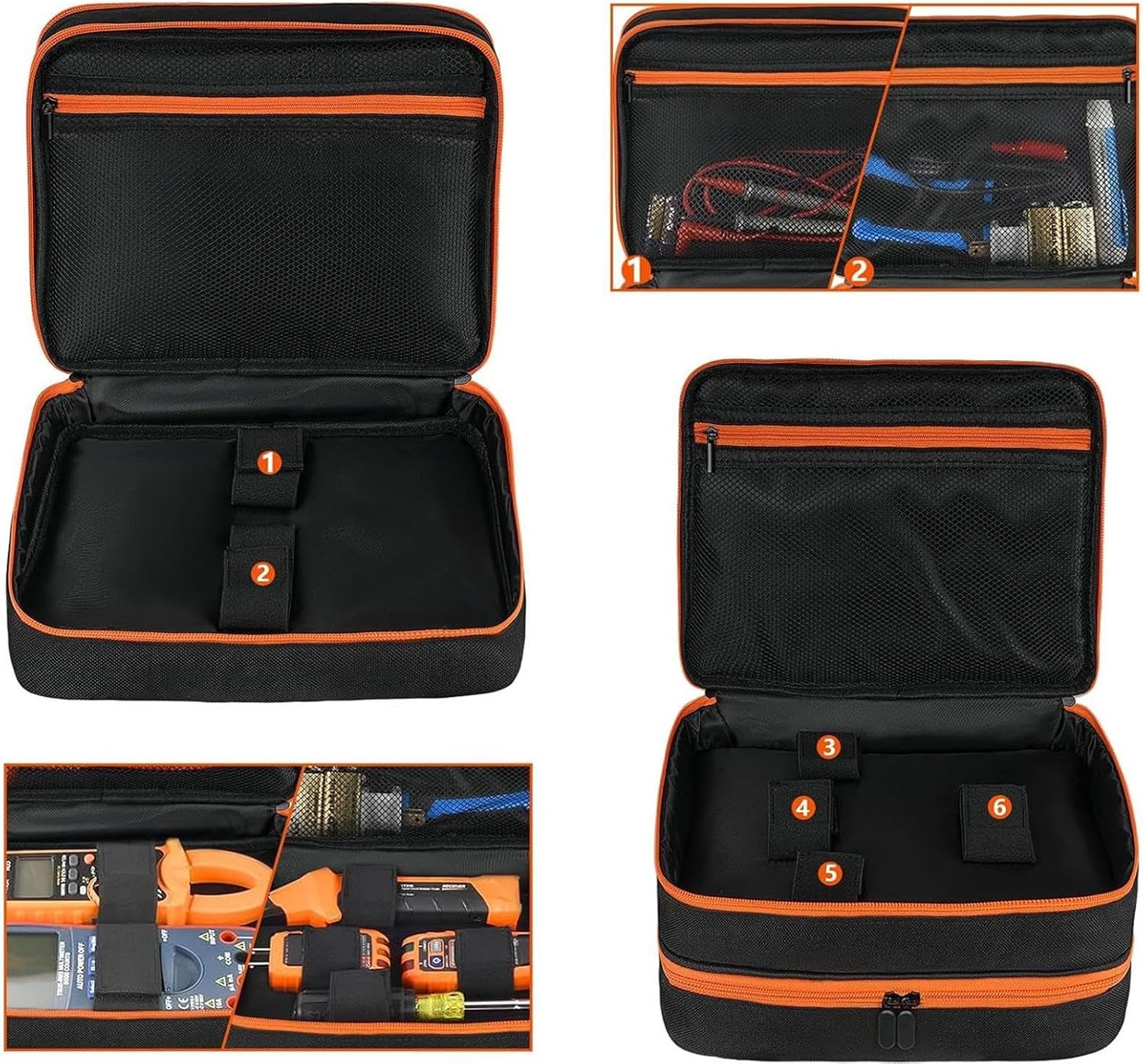 Genérico Organisateur D'outils De Câble | Stockage D'outils Mécaniques | Porte-outils Pour électricien, Mallette à Outils Pour électricien, Sac à Outils Professionnel, Sac à Outils Pour El