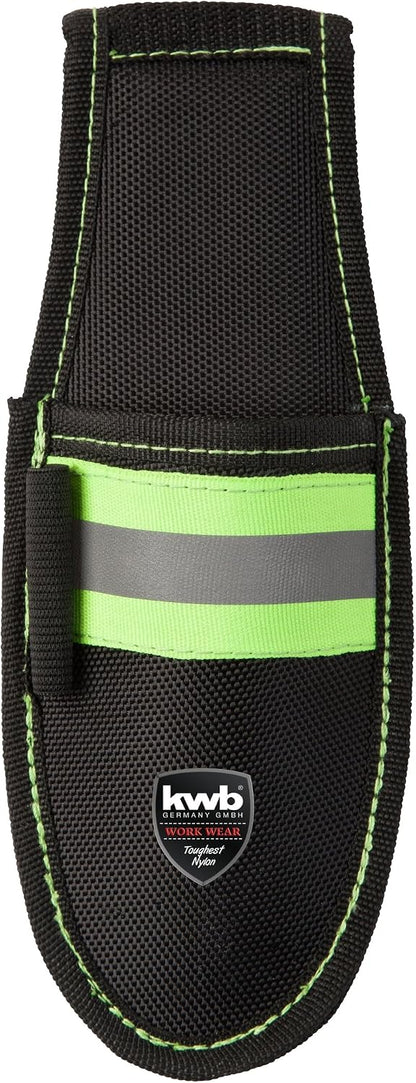  Kwb Porte-couteau Avec Un Réflecteur 909 910 (en Tissu De Nylon Résistant, Avec Clip De Ceinture)