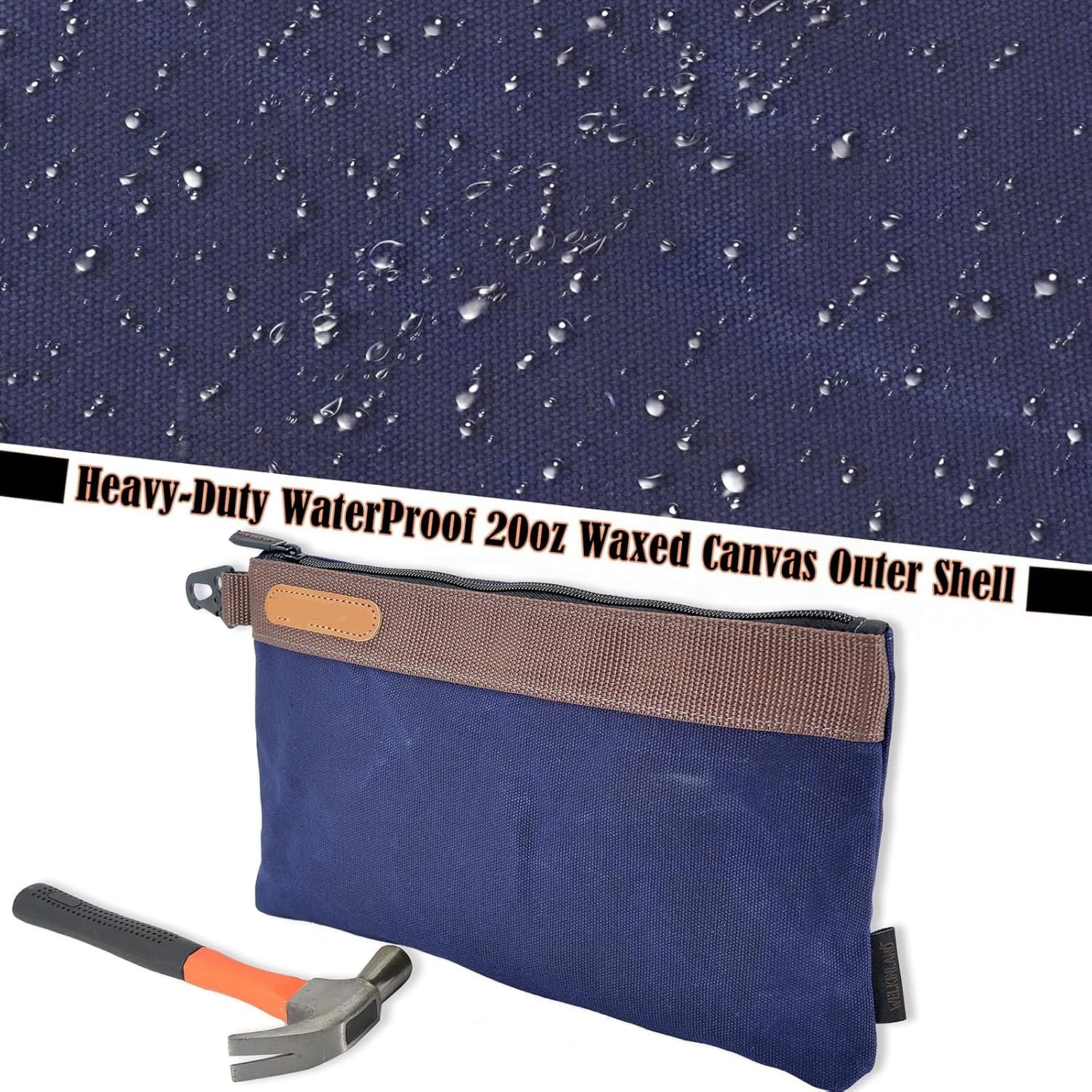  Sac à Outils Professionnel En Toile Cirée De Grande Capacité, Avec Support Droit, Large Fond Plat, Sac échelle