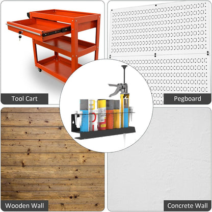  Support Pour Cartouche De Mastic, Porte Tubes Joint, Organisateur Murale Pour Atelier Et Détail Auto Avec Buses Et Flacons
