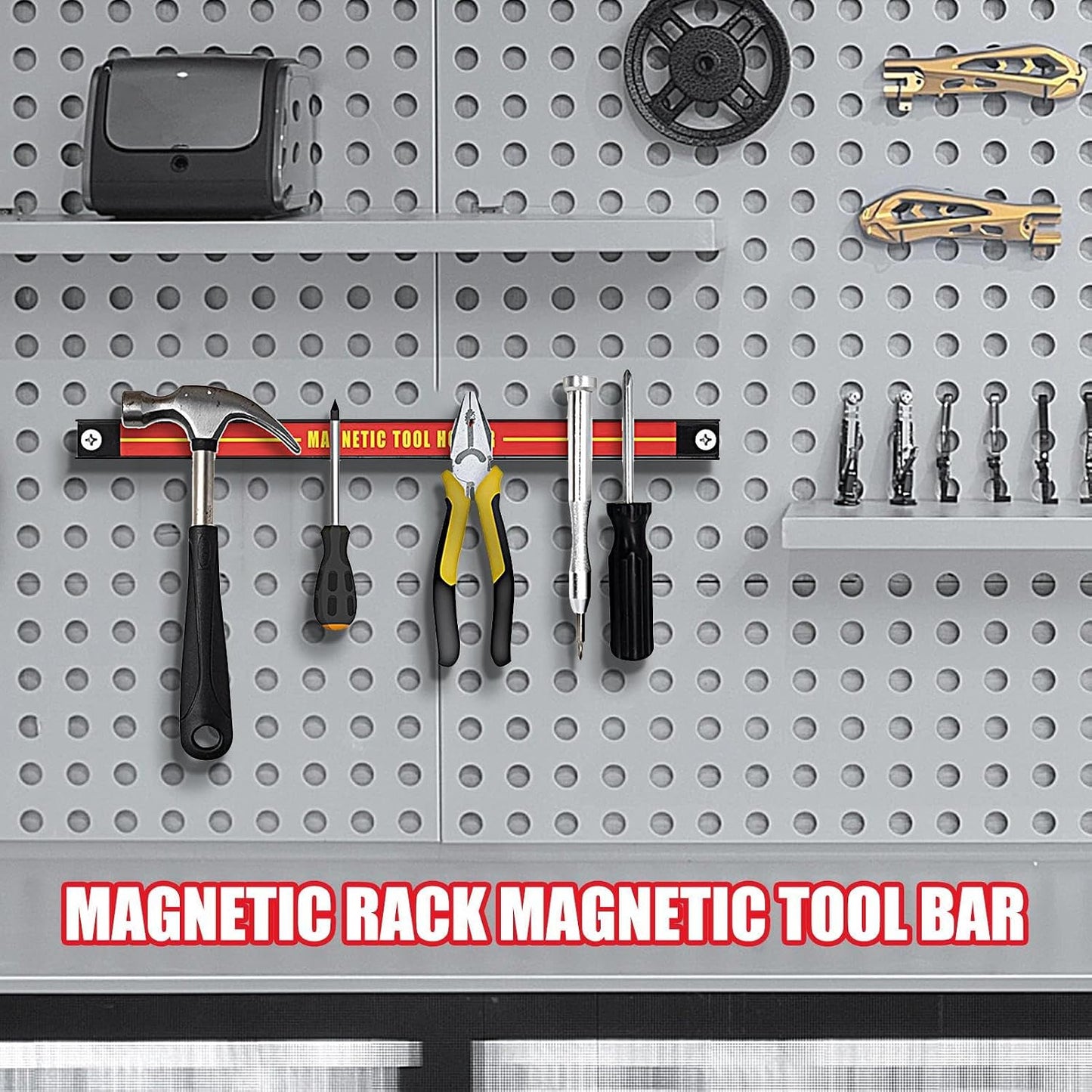  Bande Magnétique Pour Outils – Support Mural De Grande Capacité, Organisateur D'outils Pour économiser De L'espace Pour Atelier, Maison, Barre En Métal Pour Garage Pour Atelier De Réparation