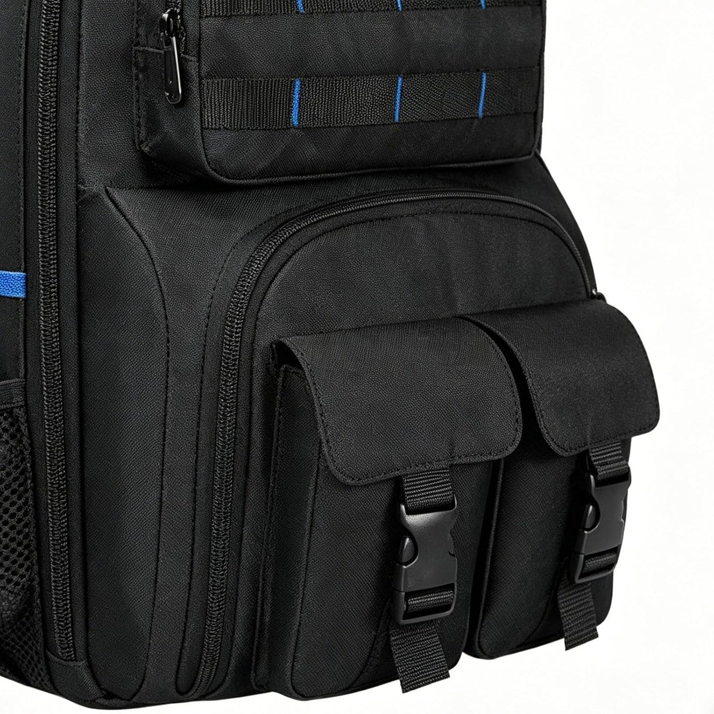 Genérico Sac à Dos Porte-outils Robuste, Organisateur Avec Base Rigide, Avec De Nombreuses Poches, Sac à Dos Porte-outils Robuste Pour Homme, Pour Technicien, Bâtiment, électricien, Plombier, Usage Extérieur
