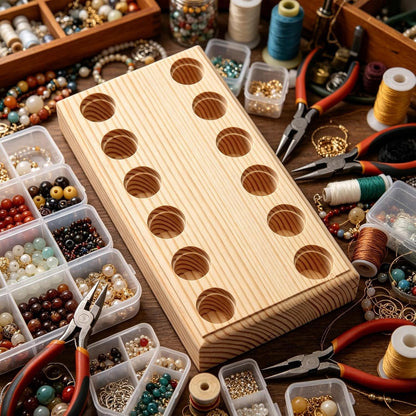  Organisateur De Pinces | Plateau De Rangement En Bois Avec Fentes Multiples Pour Pinces | Organisateur De Rangement Pour Outils À Main - Pour Garage, Établi, Armoire, Service Mécanicien, Travaux Const