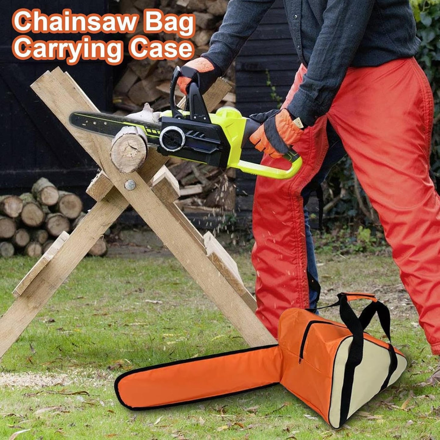 GENERIC Sac De Transport Pour Tronçonneuse, Sac De Protection Portable Pour Tronçonneuse Avec Poignée Et Matériau Robuste, Porte-outils électriques Multifonction Avec Fermeture éclair, Rangement Robuste, Pour