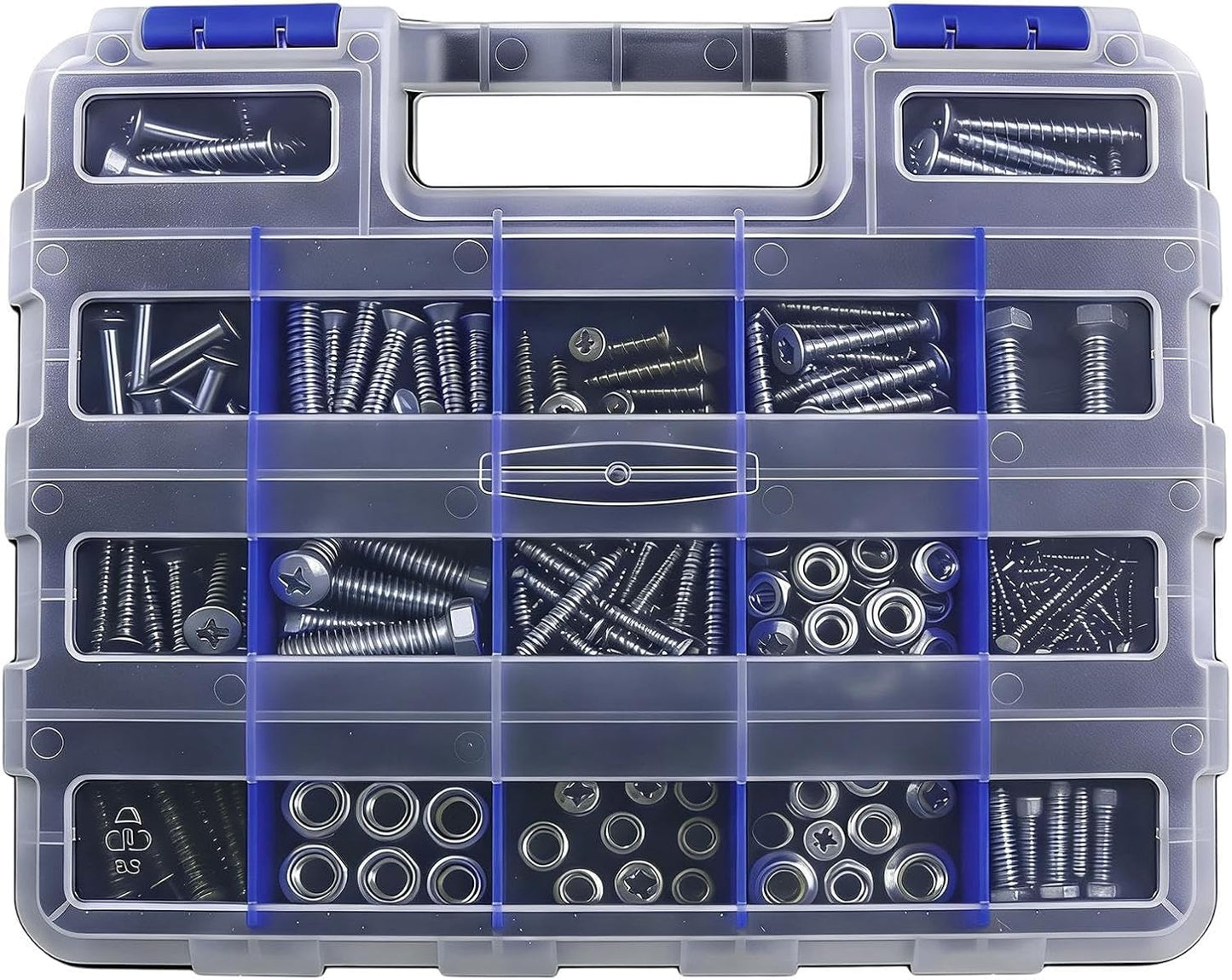 GENERIC Organiseur De Petites Pièces, Récipient Avec Séparateurs Amovibles – Boîte De Rangement Pour Vis, Boulons, écrous, Perles, Bijoux, Composants électroniques, Artisanat, Garage, Bureau, Maison