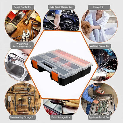  Range-Boîte à Outils | 21 Compartiments Grande Capacite Emboitables - Coffret De Rangement Pour Vis - Pour Petite Quincaillerie Visserie Matériel Pêche Atelier Garage
