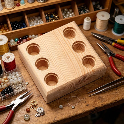  Support Rangement À Pinces Multiples,Plateau De Rangement En Bois Avec Fentes Multiples Pour Pinces - Organisateur Outils Perlage - Pour Garage, Atelier, Établi, Armoire, Service Mécanique, Atelier, E