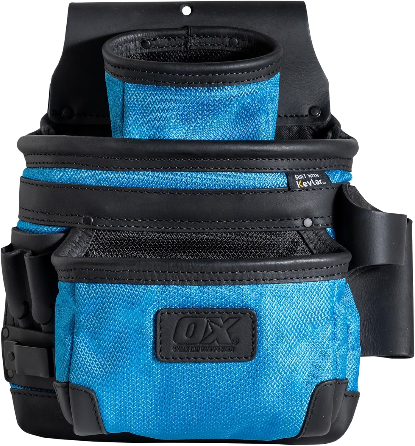  OX Tools Pochette Ultime à 3 Poches En Cuir Et Nylon, Cuir Pleine Fleur Et Renforts En Kevlar
